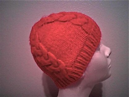 Four Cable Beanie--Knit in the Round