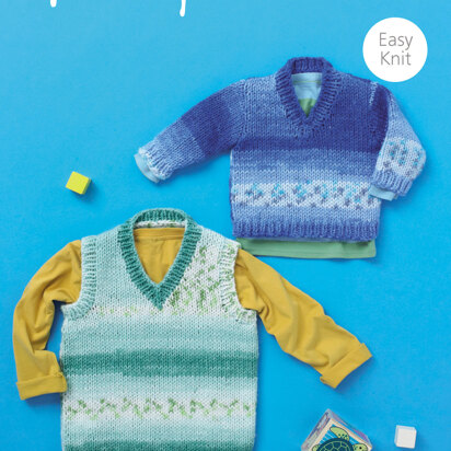 Sweater & Tank in Hayfield Baby Blossom Chunky - 4862 - Downloadable PDF
