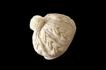 Milky White Cables Hat