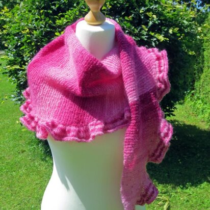 Strickanleitung Rosy Shawl