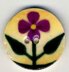 Mill Hill Button 87019 - Purple Violet on Beige