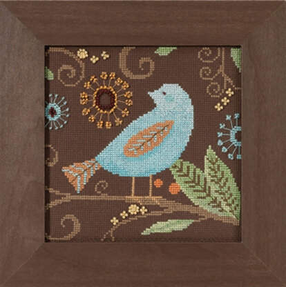 Mill Hill Aqua Bird Cross Stitch Kit - 13.97cm x 13.97cm