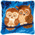 Vervaco Cuddling Owls Cushion Latch Hook Kit - 40cm x 40cm