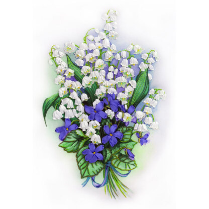 Panna Lilies of the Valley and Sweet Violets Embroidery Kit