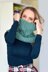 Granite cable knit cowl scarf