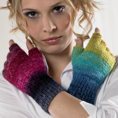 Fingerless Gloves in Noro Silk Garden Lite