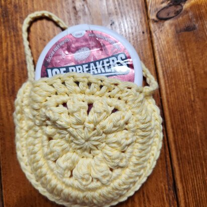 Ice Breakers crochet purse holder