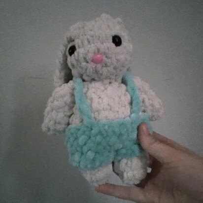 Crochet Bunny With Overalls