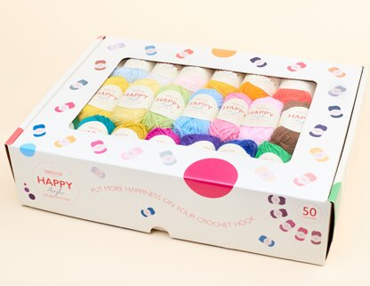 Sirdar Happy Acrylic Assortment Box - 50 Colours Multi