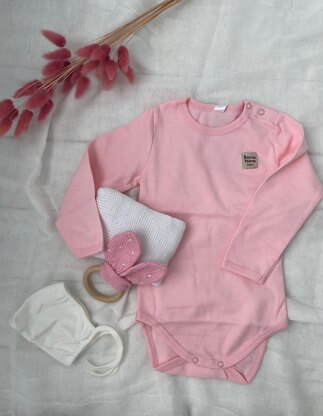 Bunny ears teething ring