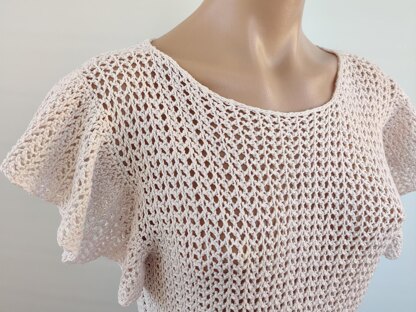 "Emily" Openwork T-shirt