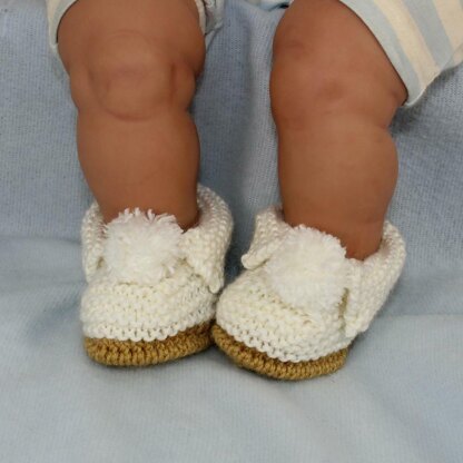 Baby Simple Bobble Slippers