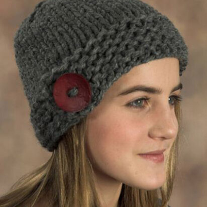 Plymouth Yarn F379 Button Hat (Free)