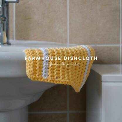 Farmhouse Paired Single Crochet Dishcloth