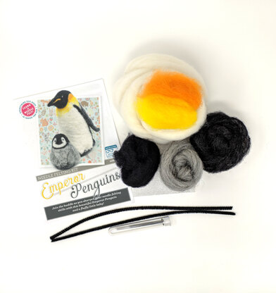The Crafty Kit Company Emperor Penguins Needle Felting Kit - 20cm