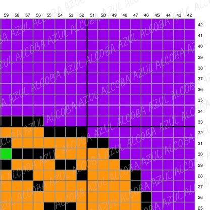 Halloween Pumpkin Pillow Smile Spooky Mini C2C Diagonal Crochet Pattern PDF