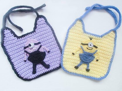 Funny Character Baby Bib and Rattle