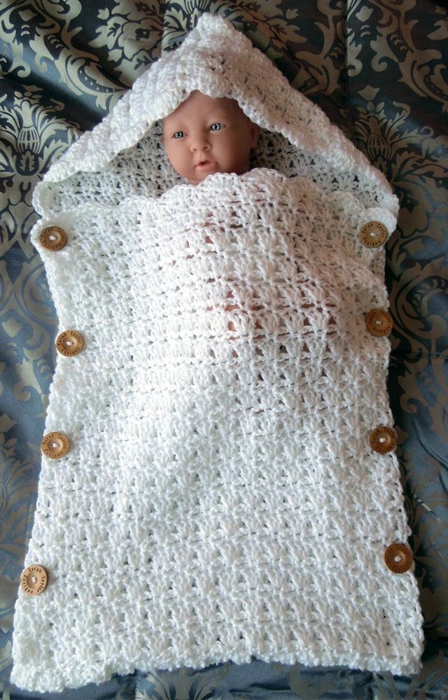 Easy crochet best sale baby sleeping bag