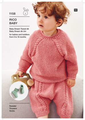 Sweater, Trousers & Socks in Baby Dream Tweed DK - 1158 - Leaflet