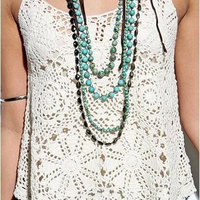 Crochet gorgeous halter festival tank top.