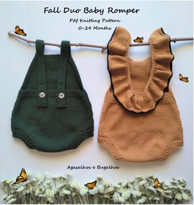 Fall Duo Baby Romper | 0-24 months