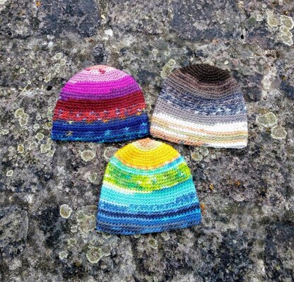 Spiraling Crochet Preemie Hat