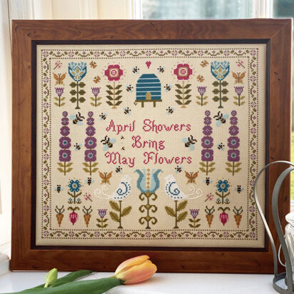 Historical Sampler Company April Showers - Downloadable PDF