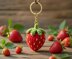 Crochet Strawberry Keychain Pattern – PDF + Video Tutorial