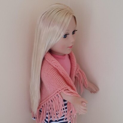 Blush Shawl for Doll