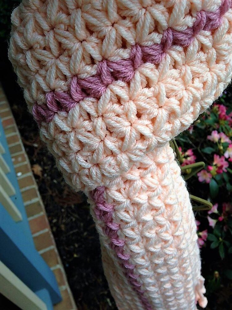 Starry Puff Flower Scarf Crochet pattern by Sonja Otto LoveCrafts