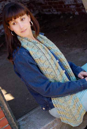Manor Born Scarf in knit One Crochet Too Kettle Tweed - 2044 - Downloadable PDF