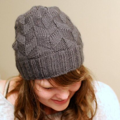 Rhomboid Hat - knitting pattern