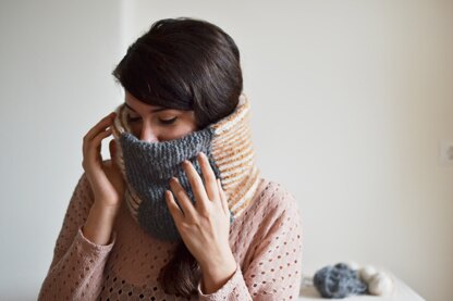 simple brioche & garter cowl