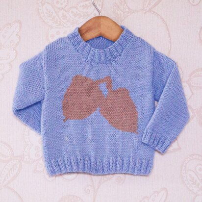 Intarsia - Acorn Silhouette Chart - Childrens Sweater