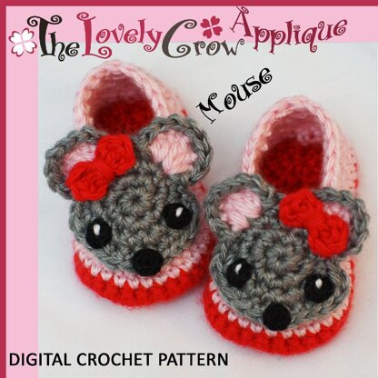 Applique Mouse Booties