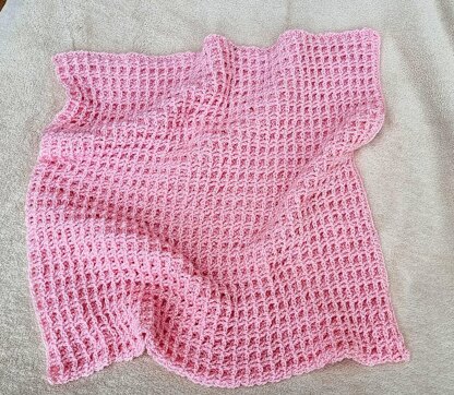 Double Waffle Baby Blanket