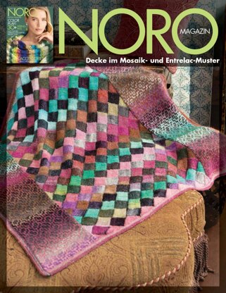Decke im Mosaik- und Entrelac-Muster aus Noro Silk Garden Lite - 16761 - Downloadable PDF