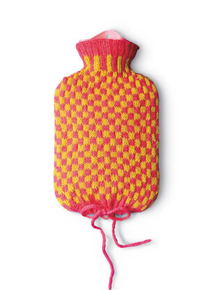 Hot Water Bottle Cozy in Blue Sky Fibers Sport Weight - Downloadable PDF