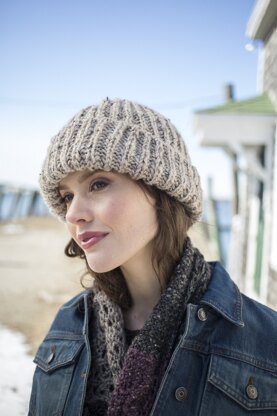 Donnely Hat in Berroco Inca Tweed - 346-3