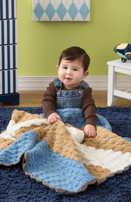 Baby Shells Blanket in Red Heart With Love Solids - LW4298 - Downloadable PDF