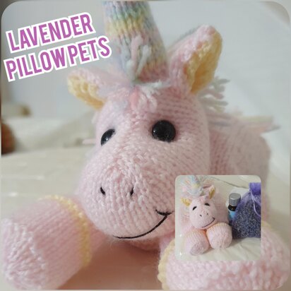 Lavender Pillow Pets - Una The Unicorn - knitting pattern