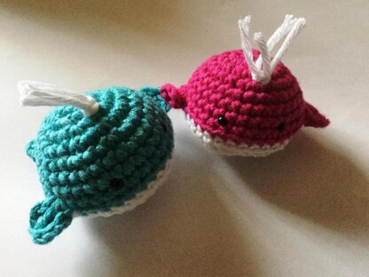 Amigurumi whale keychain