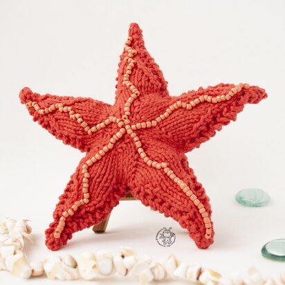 Starfish toy knitted flat