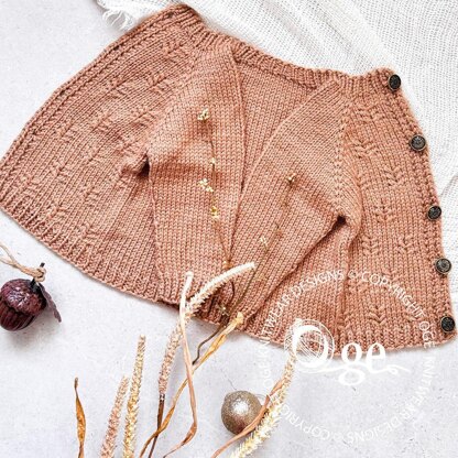 Cinnamon Top Down Cardigan - P273