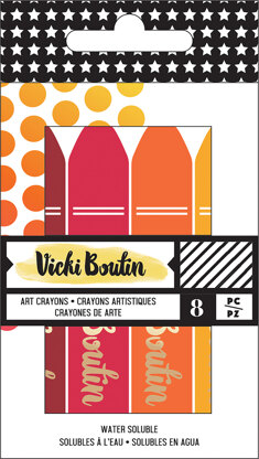 American Crafts Vicki Boutin Mixed Media Oil Pastel Art Crayons 8/Pkg - #1 - Warm