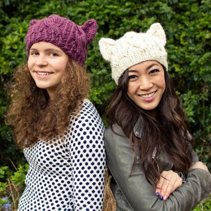 Cabled Cat Ears Hat