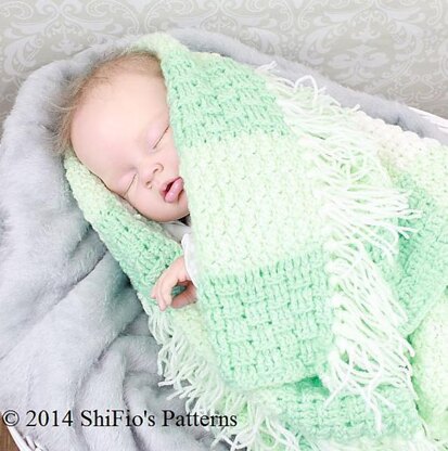 Gingham Afghan Blanket Crochet Pattern #173