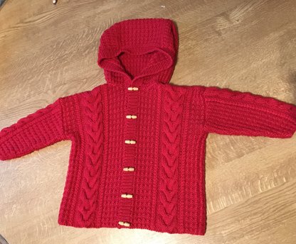 Baby cable coat
