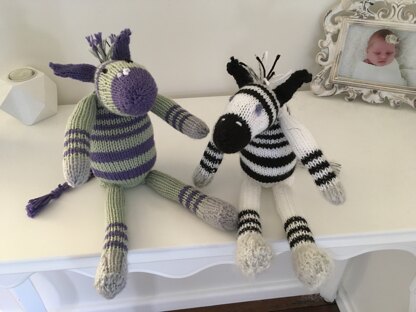 Noahs Arc - Zany Zebras in Sirdar Cotton DK