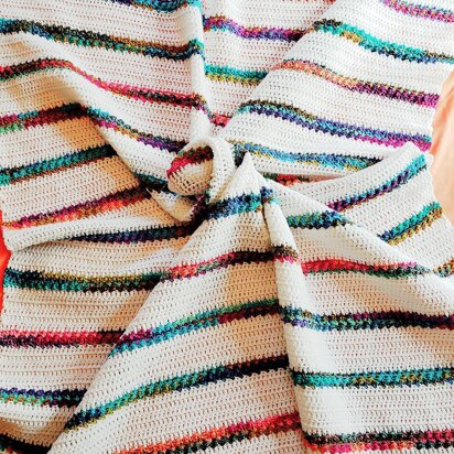 Rose Garden Stripes Throw